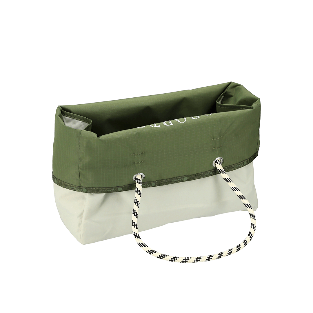 Birch/ Olive Large 2-Way Tote Bag