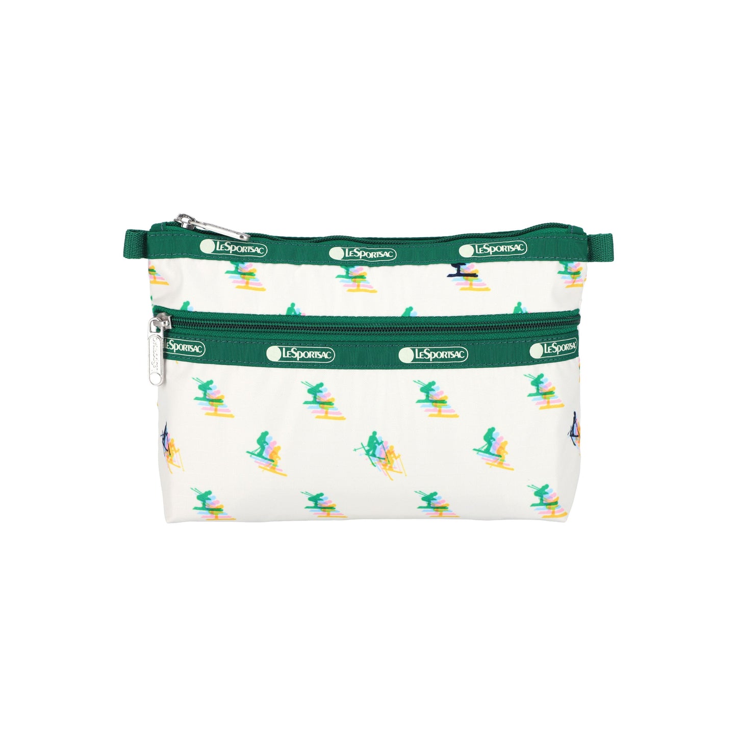 Ski Silhouettes Cosmetic Clutch Pouch