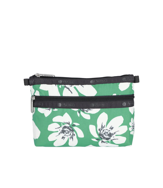 Cosmetic Clutch Tropical Garden Green