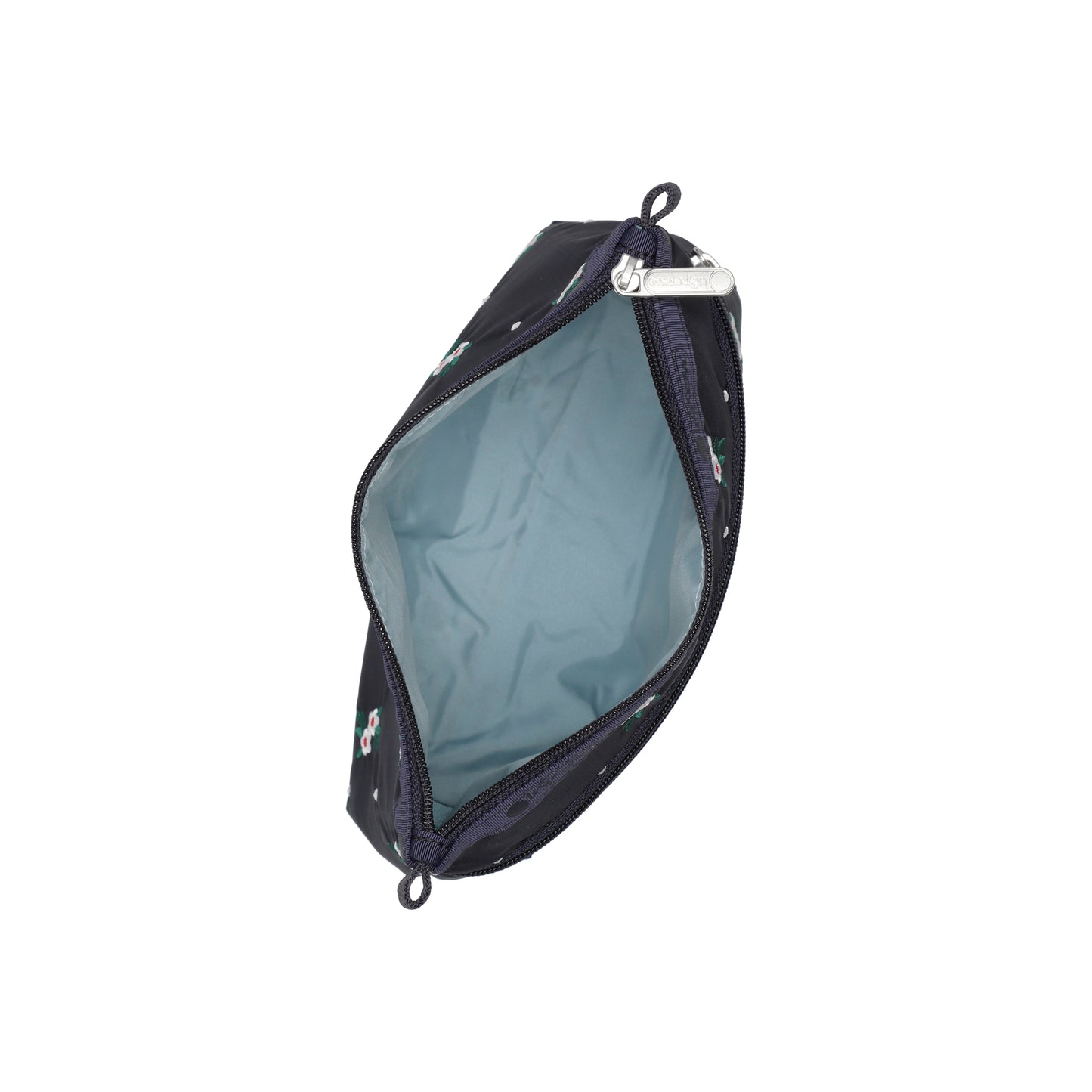 Cosmetic Clutch Floral Lattice Embroidery