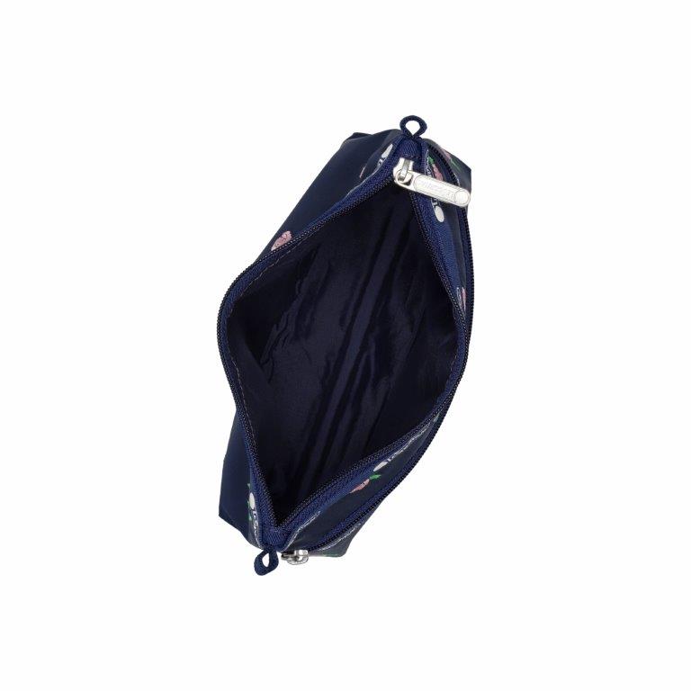 Cosmetic Clutch Pink Roses Embroidery