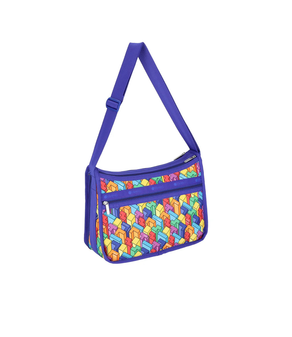 LeSportsac x Tetris Deluxe Everyday Bag Tetrimino City Blocks