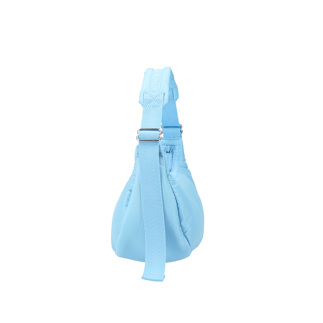 Baltic Sea Sheen Mini Crescent Hobo Bag