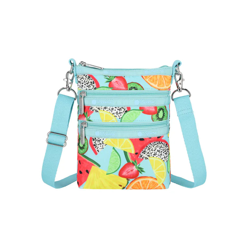 3 Zip Crossbody Tropical Fruits