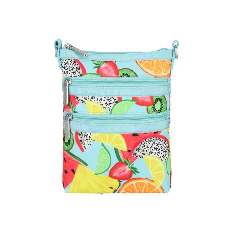 3 Zip Crossbody Tropical Fruits