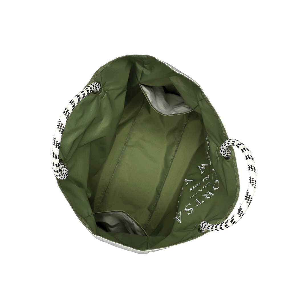 Birch/ Olive Large 2-Way Tote Bag