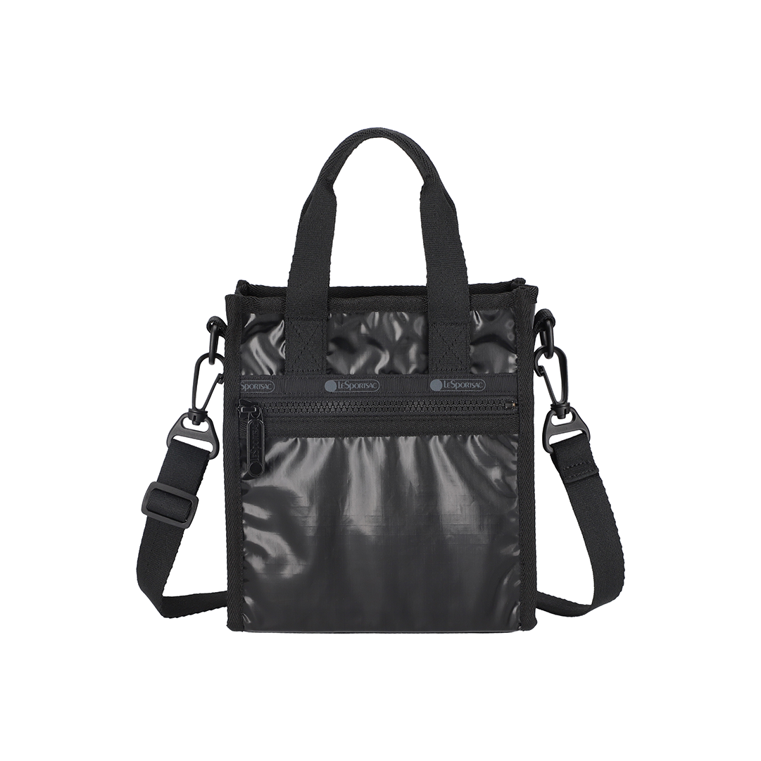 Black Shine Mini N/S Tote Bag