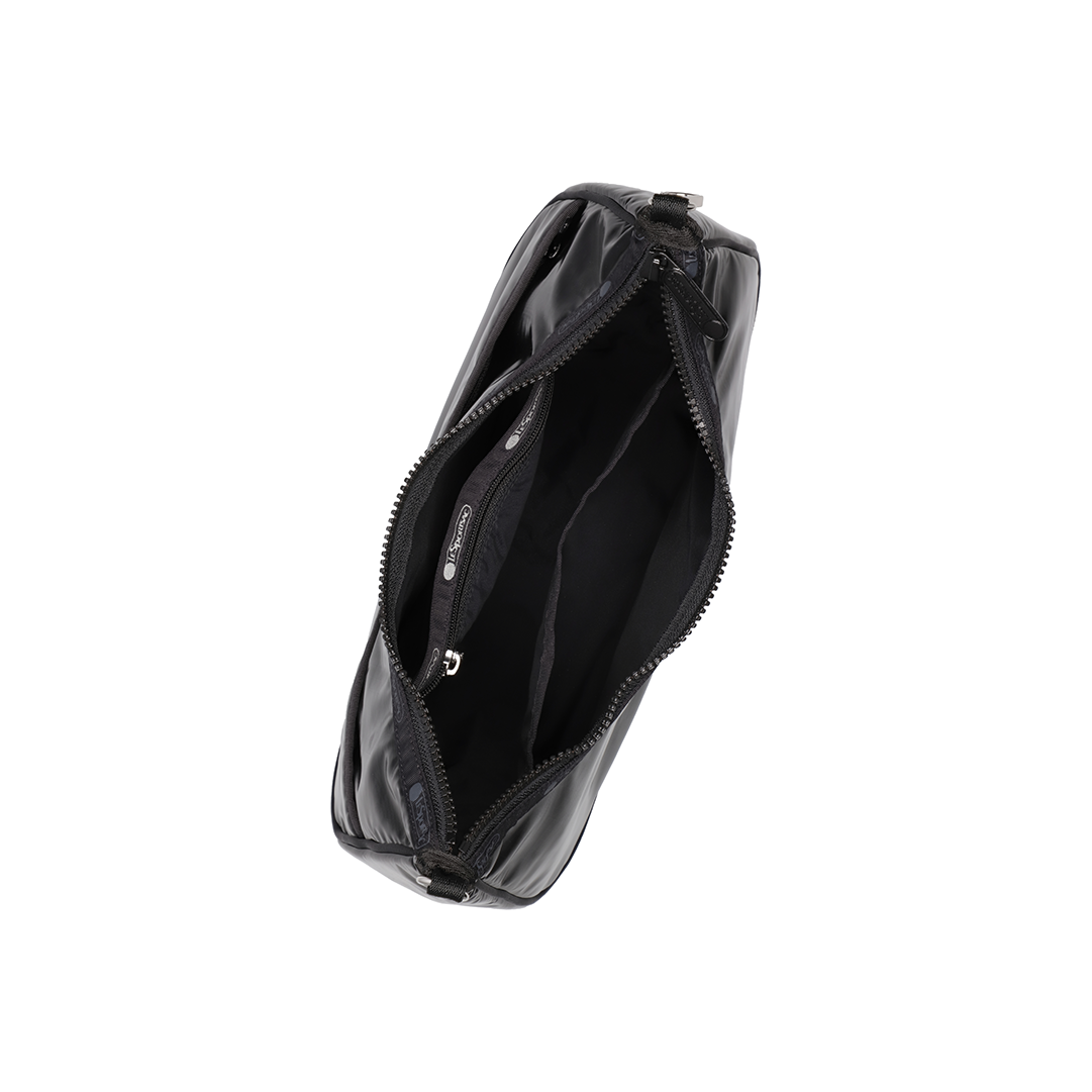 Black Shine N/S Convertible Hobo Bag
