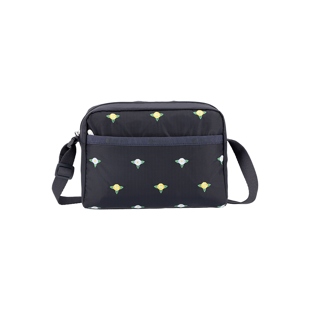 Peony Embroidery Daniella Crossbody Bag