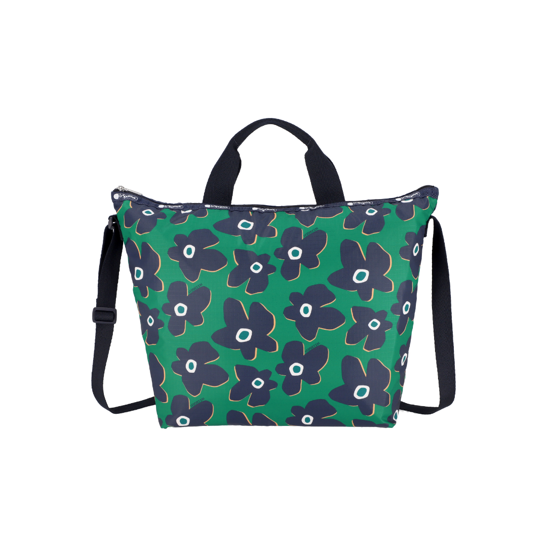 Cutout Floral Deluxe Easy Carry Tote Bag