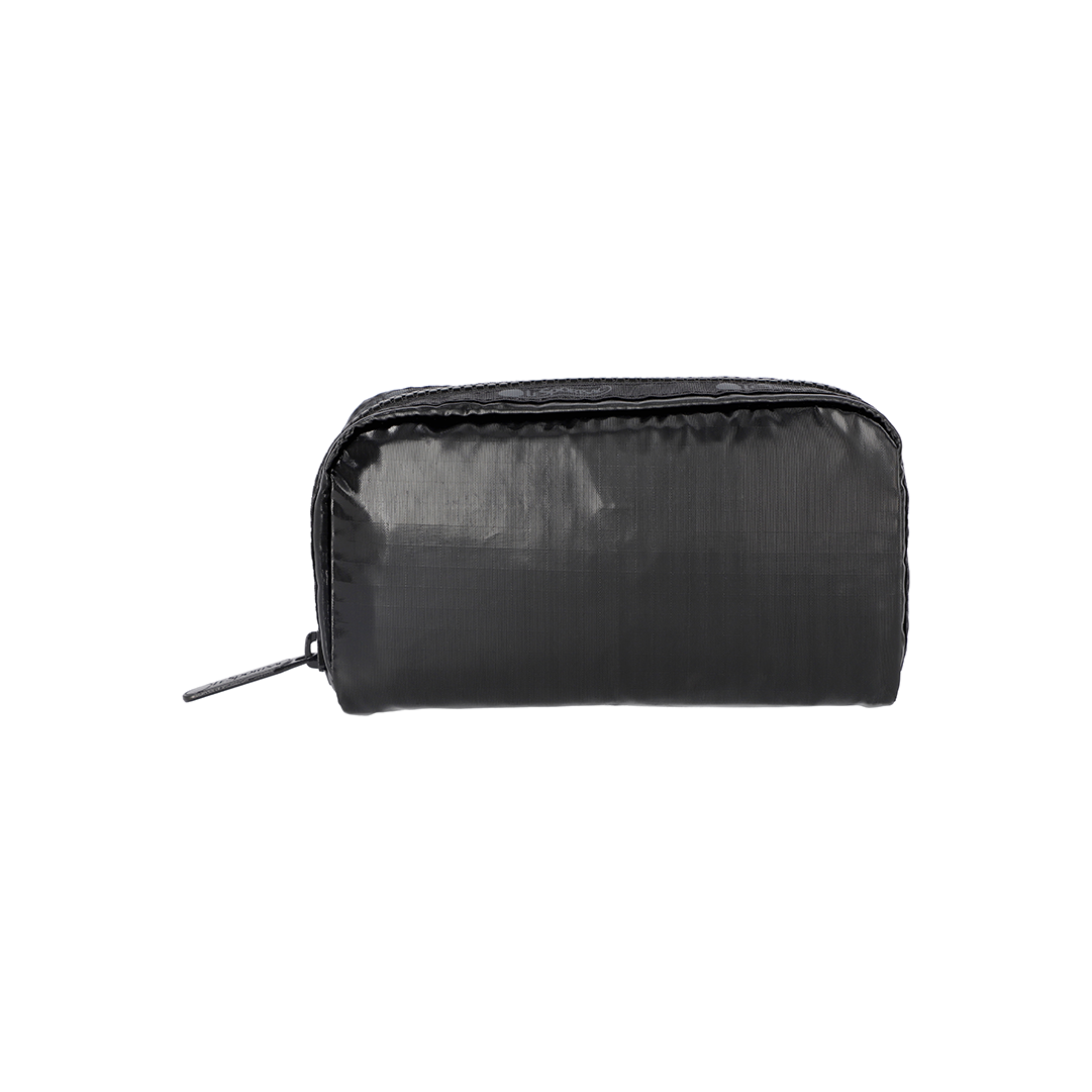 Black Shine Rectangular Cosmetic Pouch