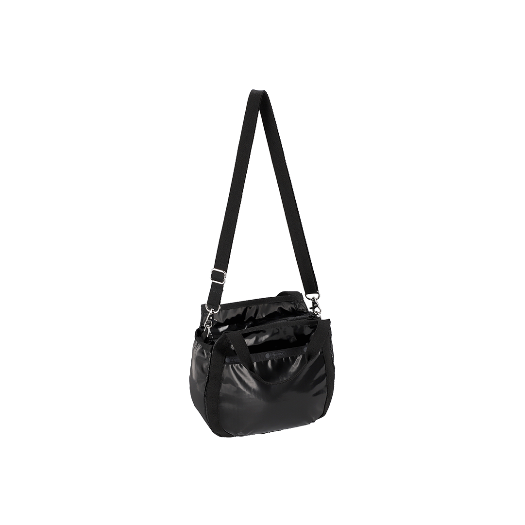 Black Shine Small Jenni Top Handles Crossbody Bag
