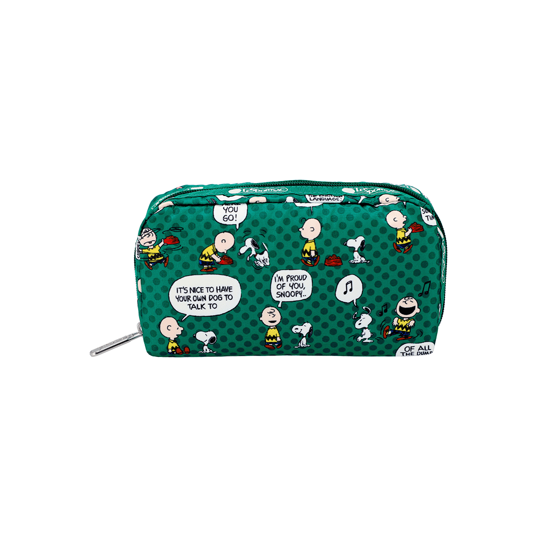 Peanut Pals Green Rectangular Cosmetic Pouch