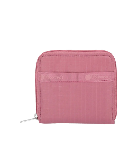 Compact Zip Wallet Mauve