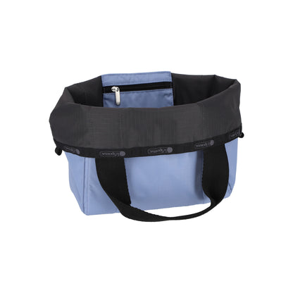 Small Reversible Pocket Tote 2 Way Slate Blue/Thunder