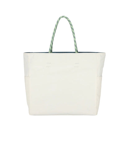 Large 2 Way Tote Blue Indigo/Meringue