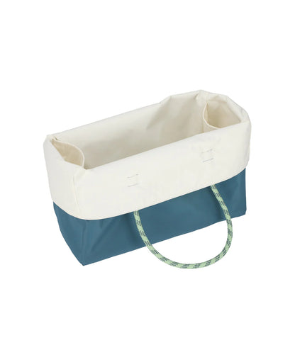 Large 2 Way Tote Blue Indigo/Meringue