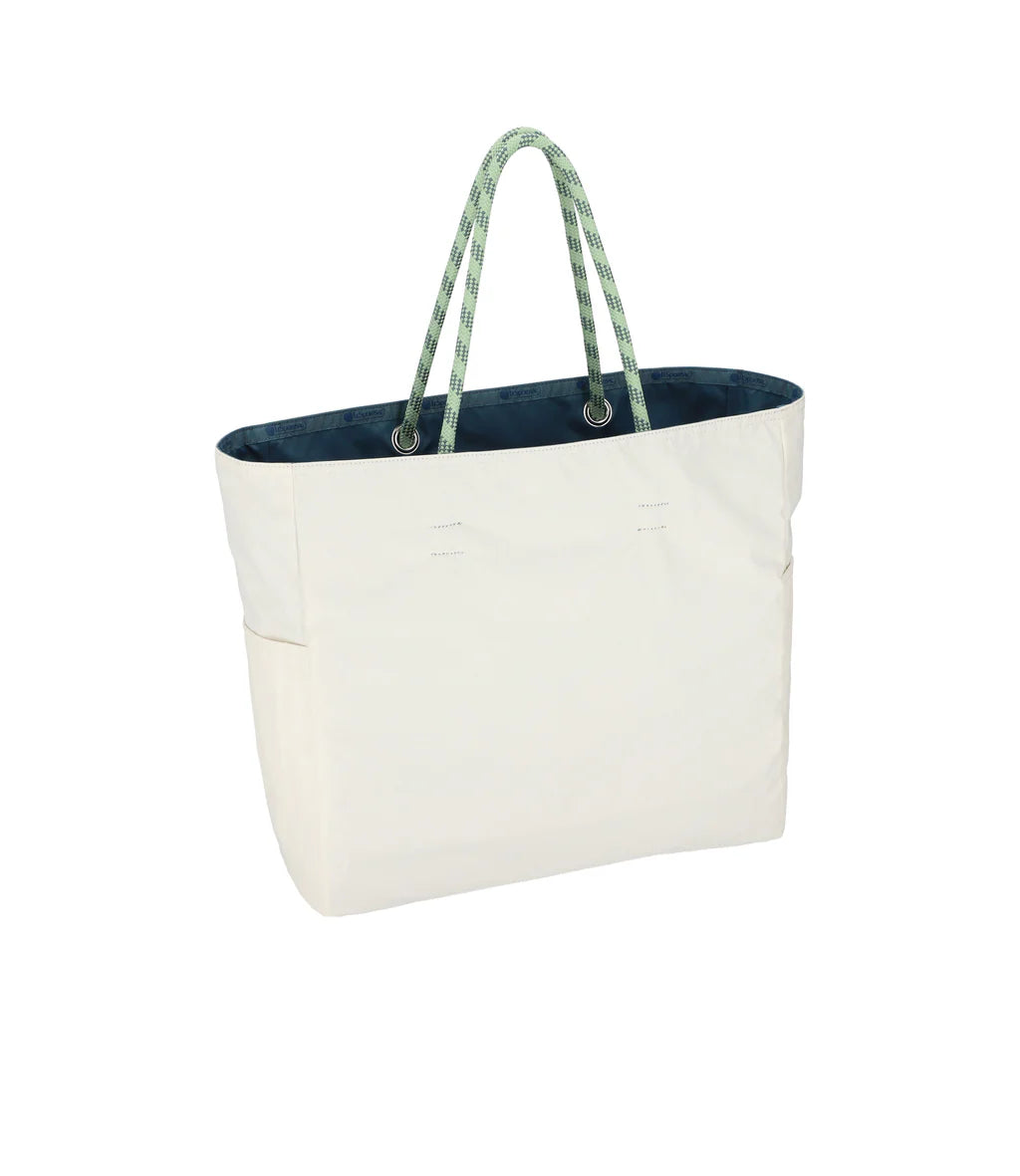 Large 2 Way Tote Blue Indigo/Meringue