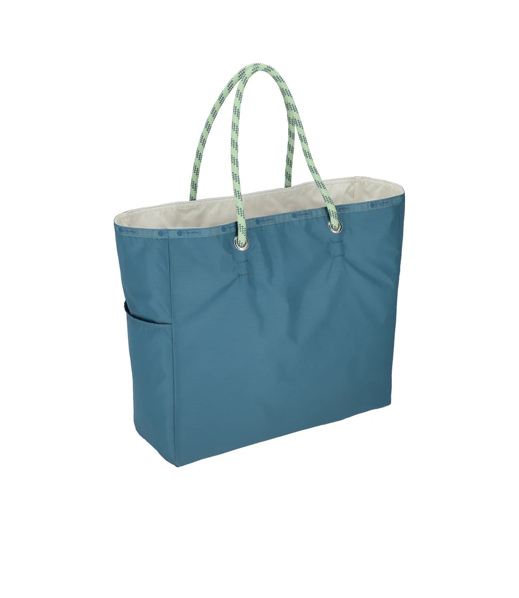 Large 2 Way Tote Blue Indigo/Meringue