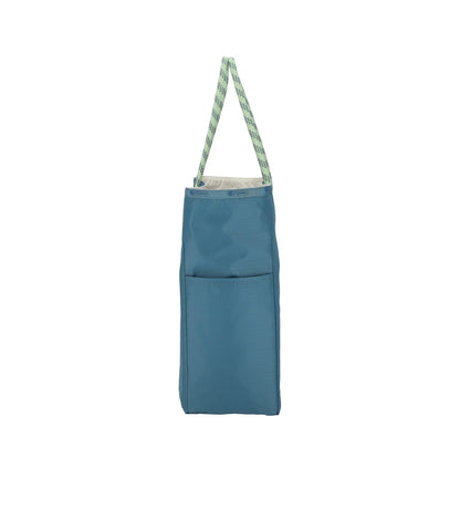 Large 2 Way Tote Blue Indigo/Meringue