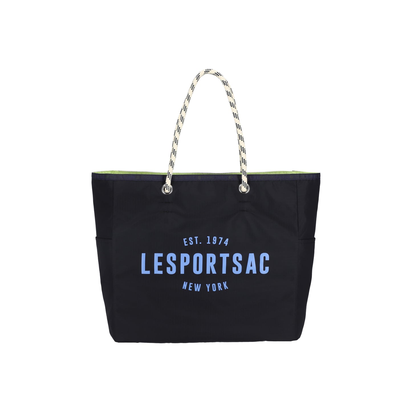 Large 2 Way Tote Deep Sea Blue/Lime