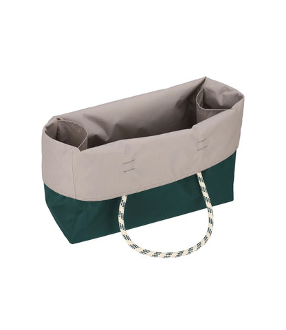 Large 2 Way Tote Eden Green/Stone
