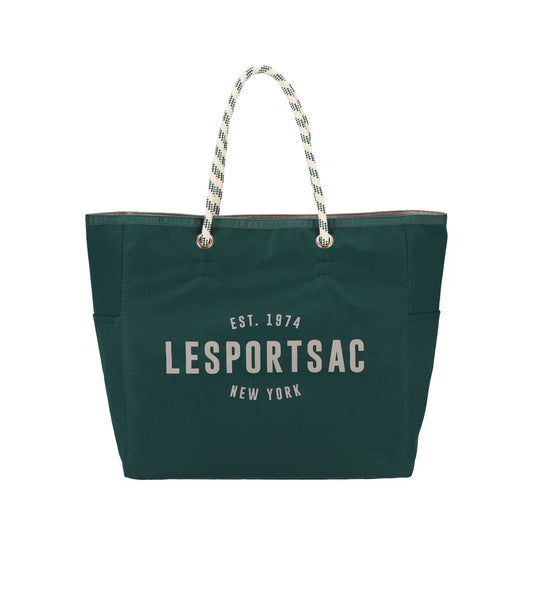 Large 2 Way Tote Eden Green/Stone