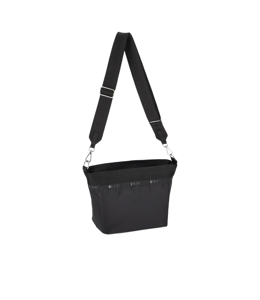 Small Bucket Bag Black Cats Embroidery
