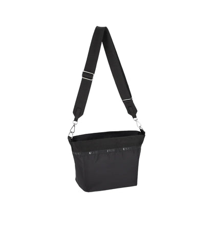 Small Bucket Bag Black Cats Embroidery