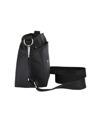 Small Bucket Bag Black Cats Embroidery