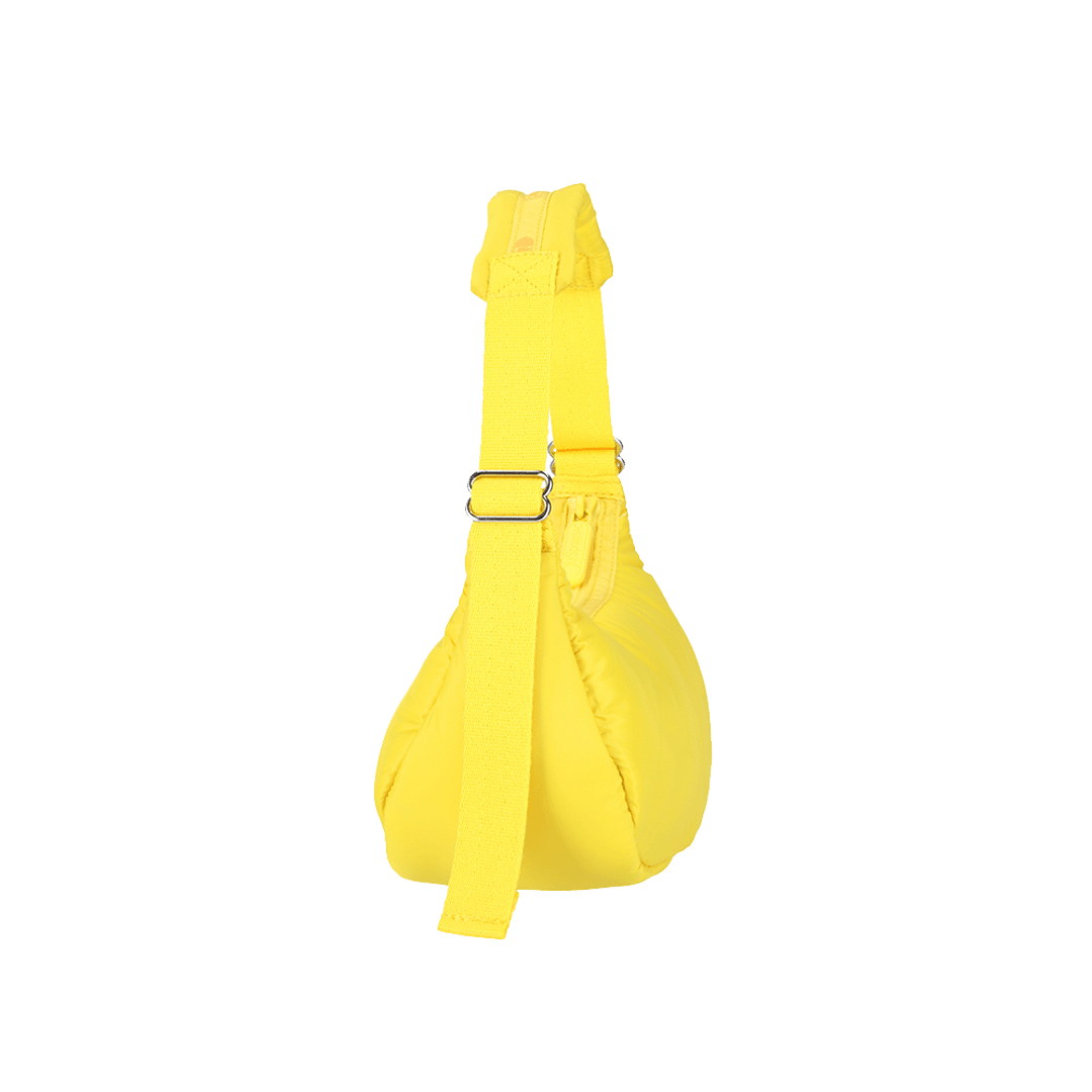 Lemon Drop Sheen Mini Crescent Hobo Bag