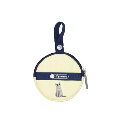 Mini Round Charm Tropical Meow Cat