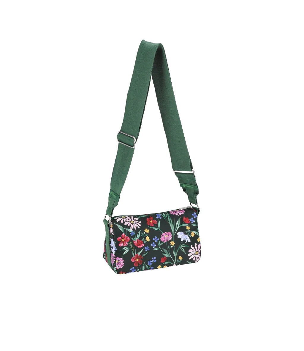 Watercolor Garden E/W Double Pocket Bag