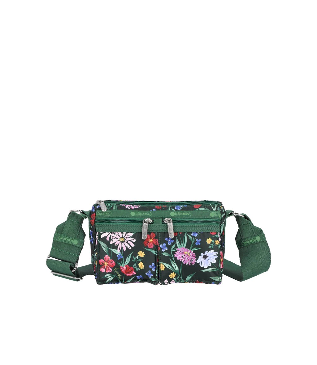 Watercolor Garden E/W Double Pocket Bag