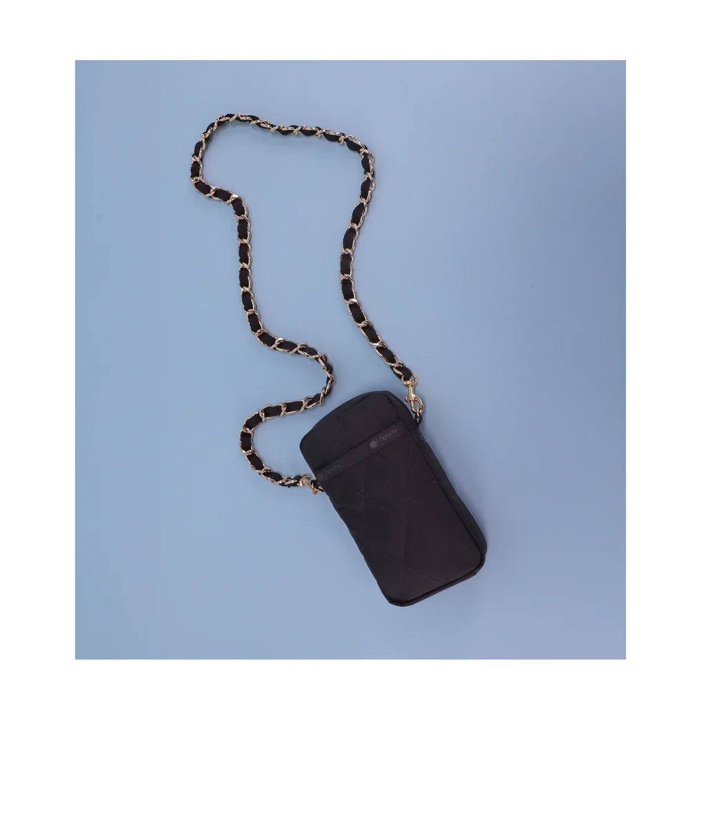Chain Mini Phone Crossbody Midnight Quilt Chain