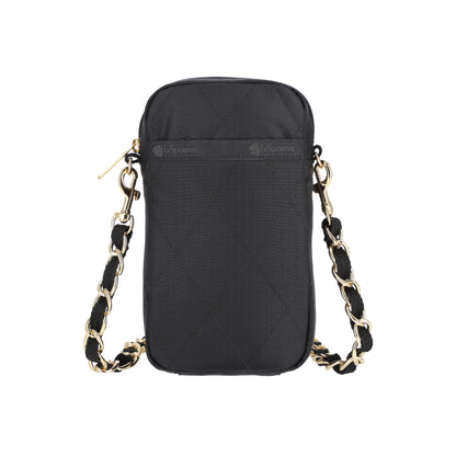 Chain Mini Phone Crossbody Midnight Quilt Chain