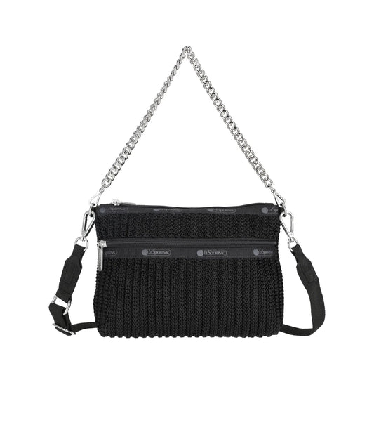 Chain Crochet Clutch Black Crochet