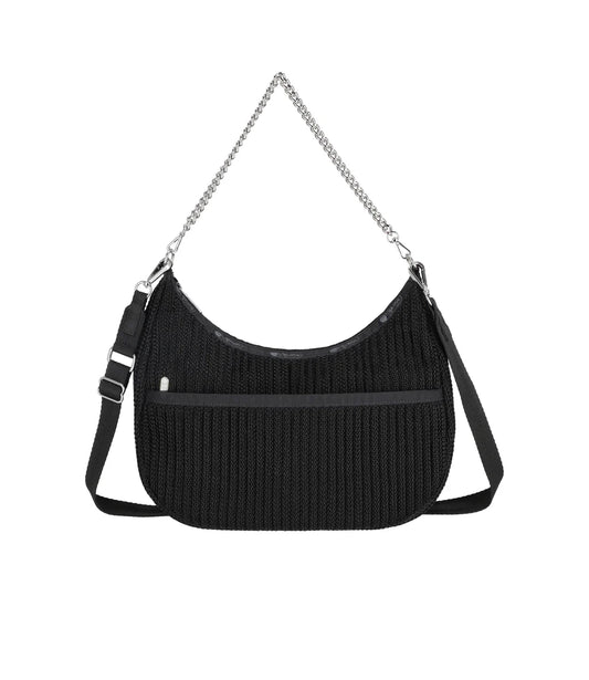 Chain Crochet N/S Hobo Black Crochet