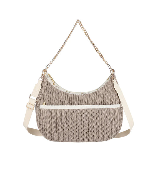 Chain Crochet N/S Hobo Beige Crochet