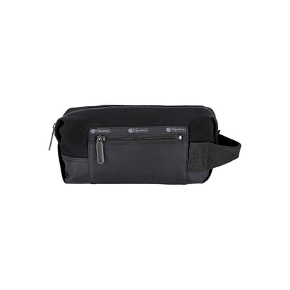 Midnight Black Canvas Dopp Kit