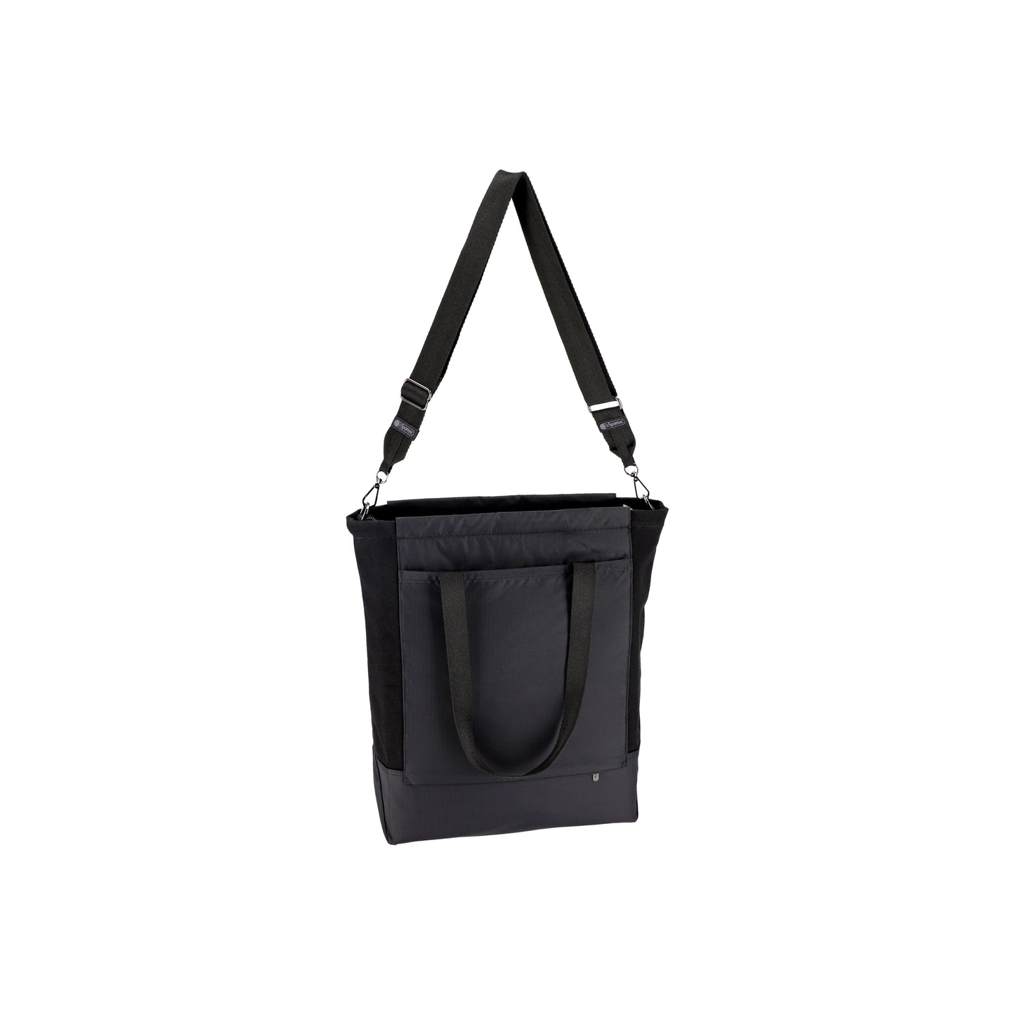 Midnight Black Canvas Convertible N/S Tote