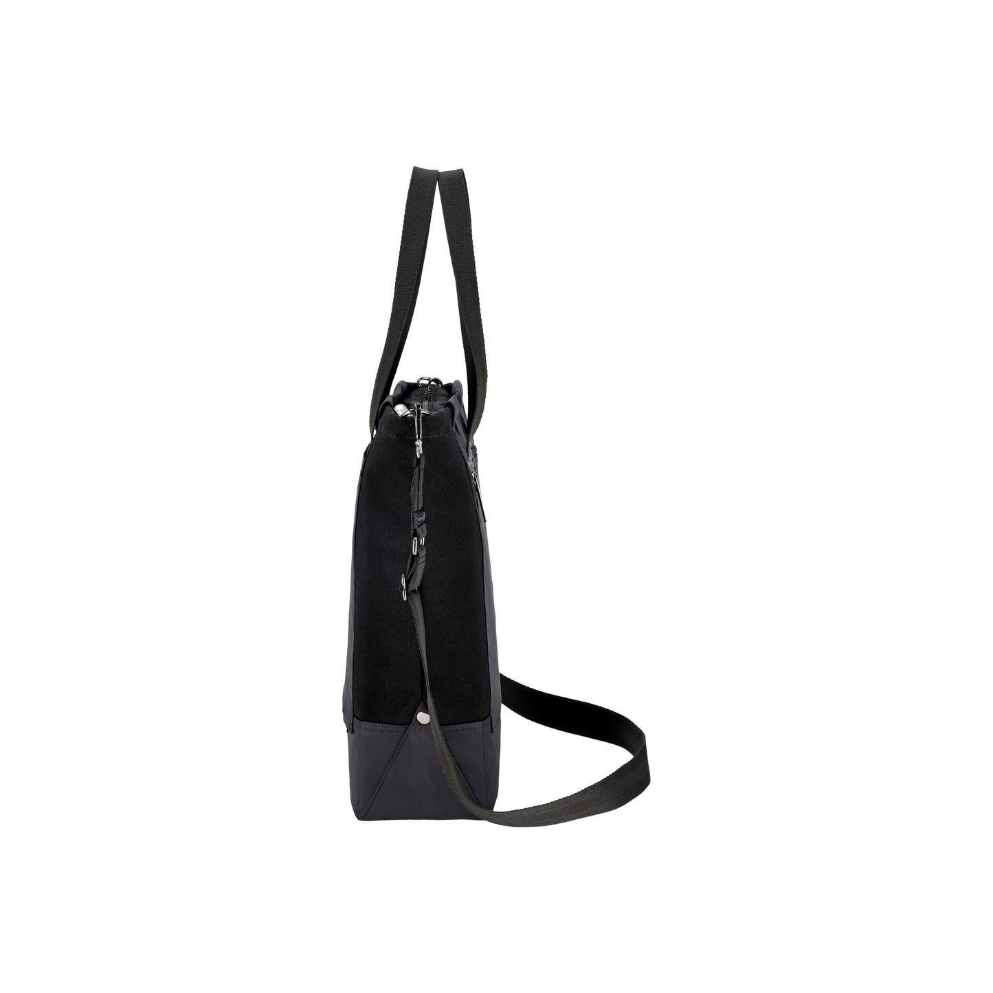 Midnight Black Canvas Convertible N/S Tote