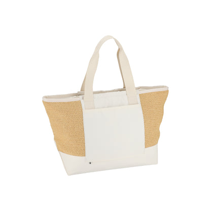 Raffia E/W Tote Meringue Raffia