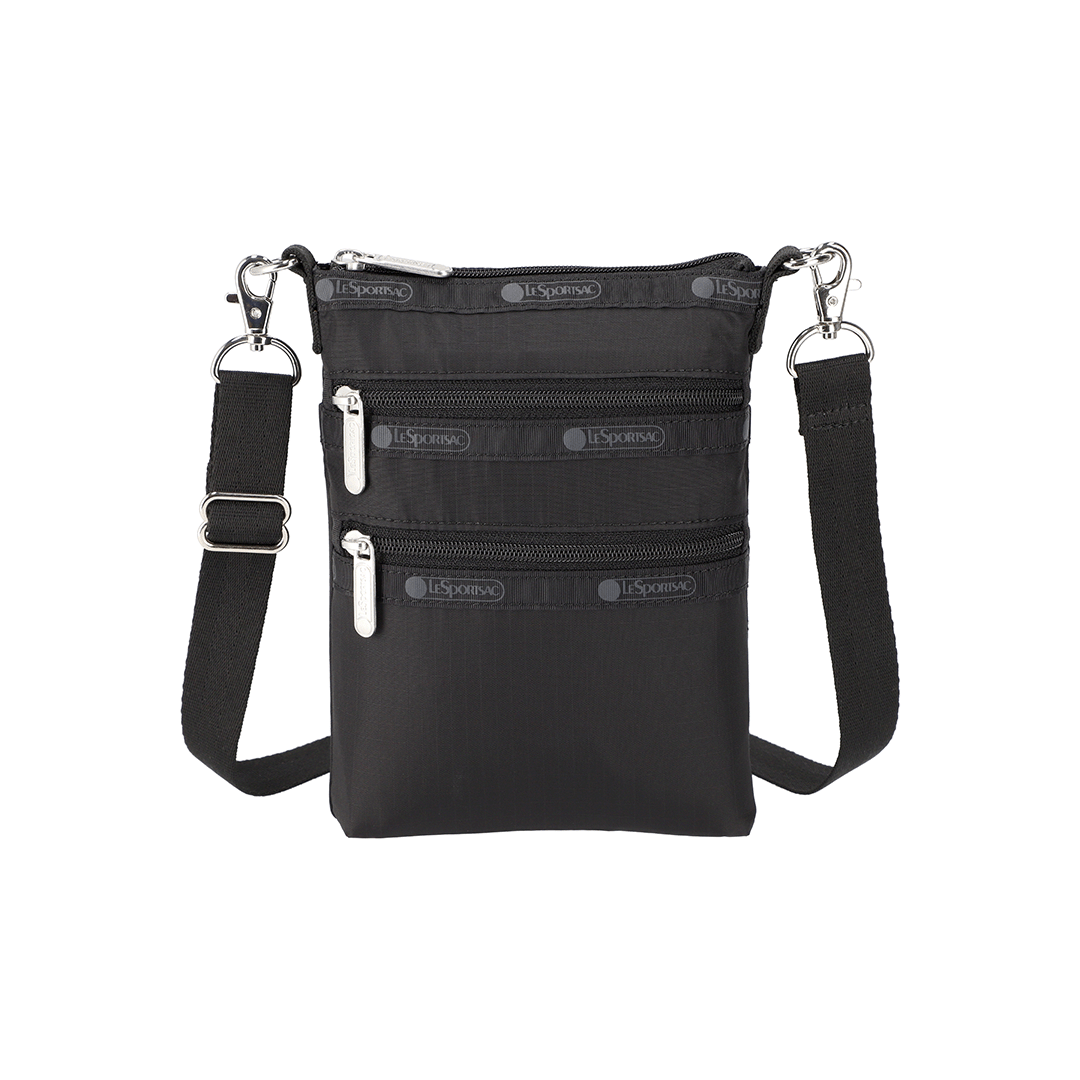 3 Zip Crossbody Recycled Black