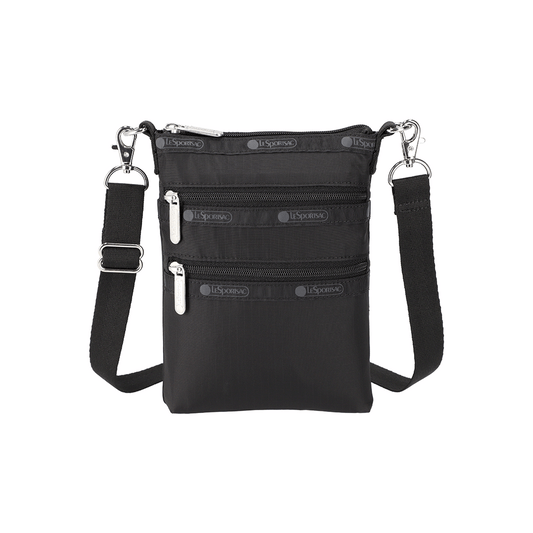 3 Zip Crossbody Recycled Black