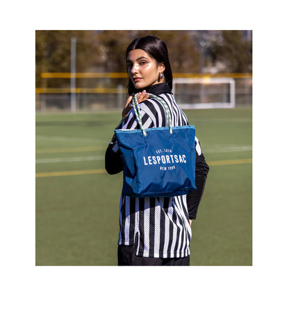 Medium 2 Way Tote Blue Indigo/Meringue