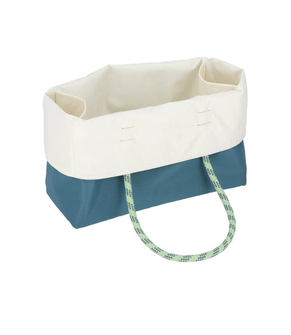 Medium 2 Way Tote Blue Indigo/Meringue