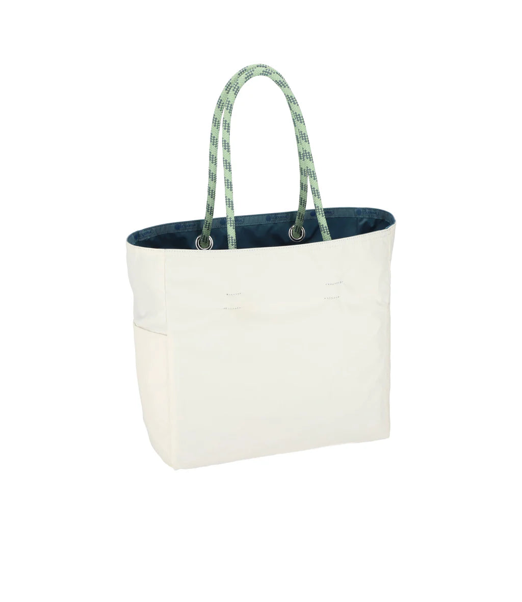 Medium 2 Way Tote Blue Indigo/Meringue