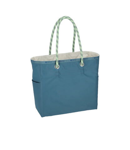 Medium 2 Way Tote Blue Indigo/Meringue
