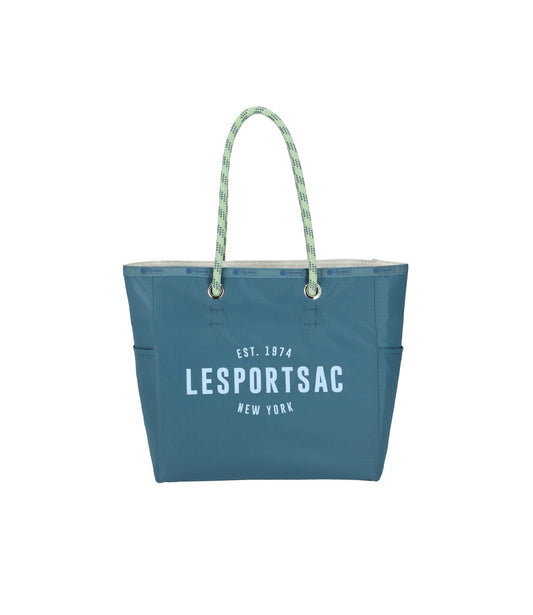 Medium 2 Way Tote Blue Indigo/Meringue